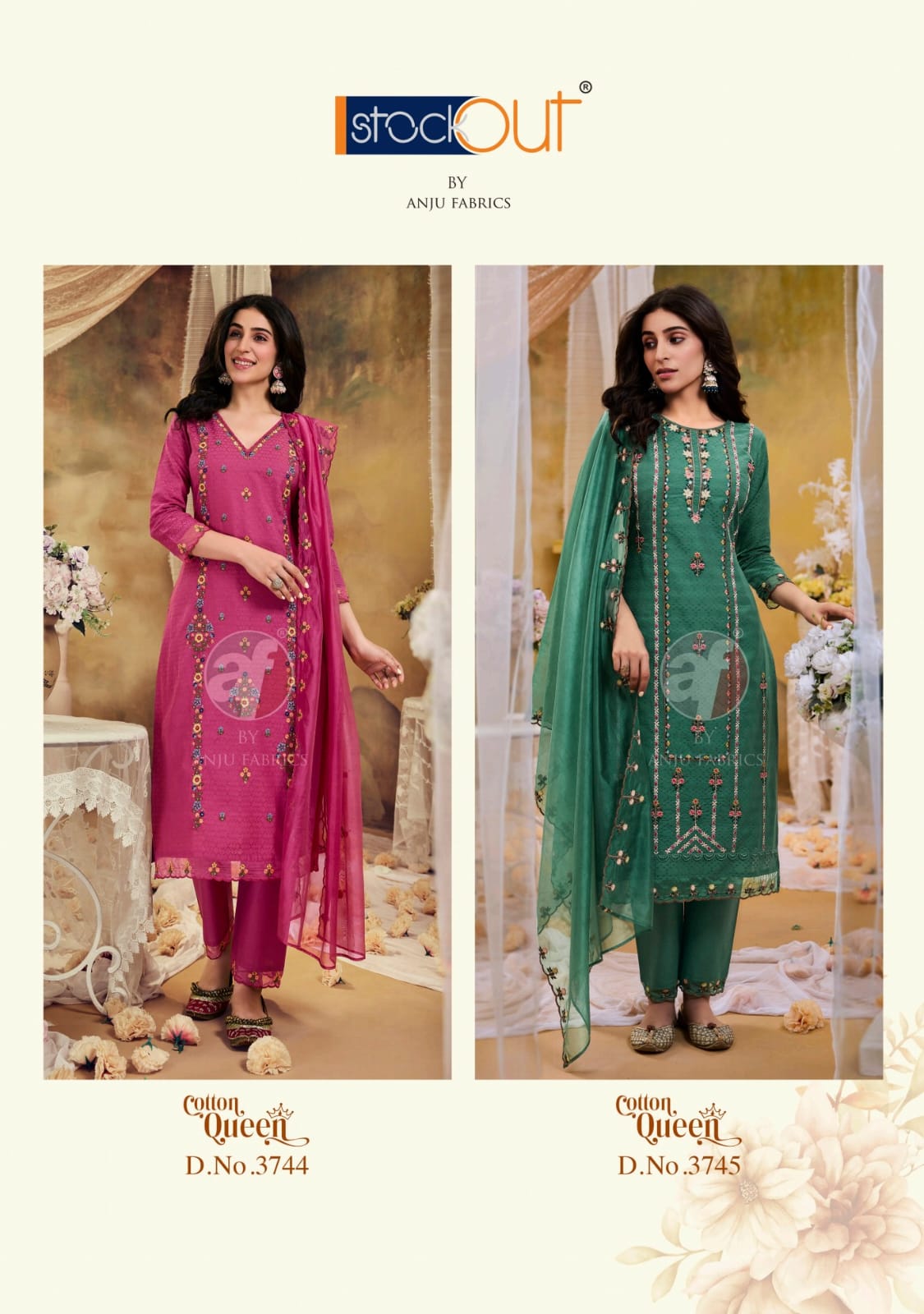 Cotton Queen By Af Designer Plus Size Kurti With Bottom Dupatta Wholesale Clothing Suppliers In India